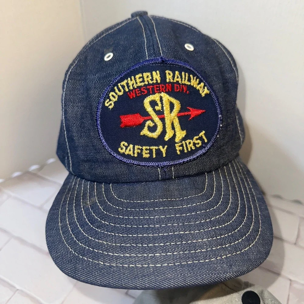 Vintage Hat Lot 3pc Southern Railway‎ French Lick TCU Train Snapback USA